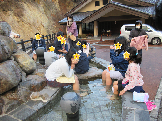 土湯温泉の 足湯 に行って来ました♪/福島西中央教室